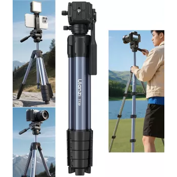 ULANZI TT39 155cm hliníkový statív s držiakom na telefón pre DSLR, bezzrkadlovky, smartfón
