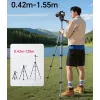 ULANZI TT39 155cm hliníkový statív s držiakom na telefón pre DSLR, bezzrkadlovky, smartfón