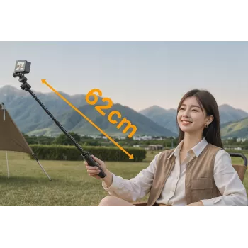ULANZI MT90 2-in-1 statív selfie tyč s rýchloupínaním pre smartfón a fotoaparát, čierna