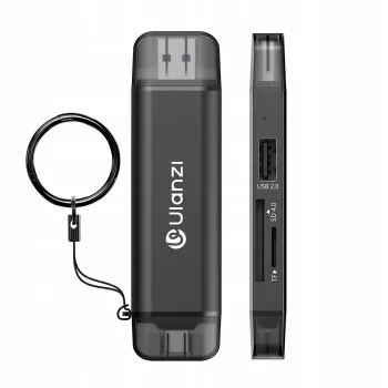 ULANZI CR3 3-in-1 SD/MicroSD/USB čítačka kariet s USB-C a USB-A portami