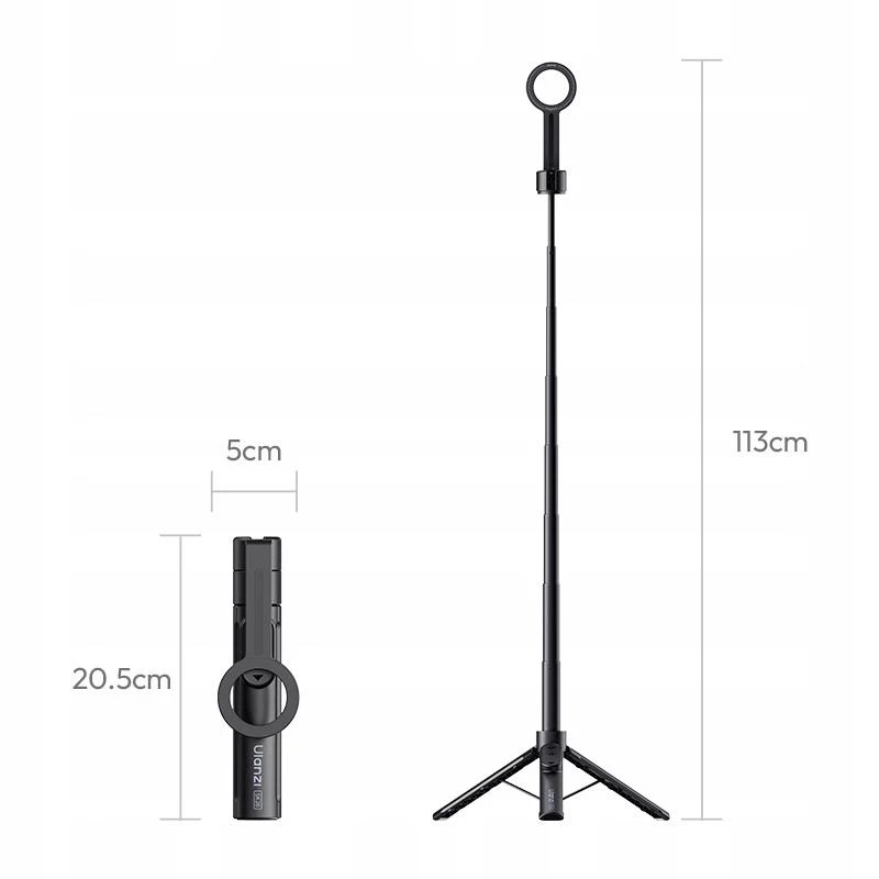 ULANZI SK26 MagSafe selfie tyč statív 2-in-1 113cm čierny
