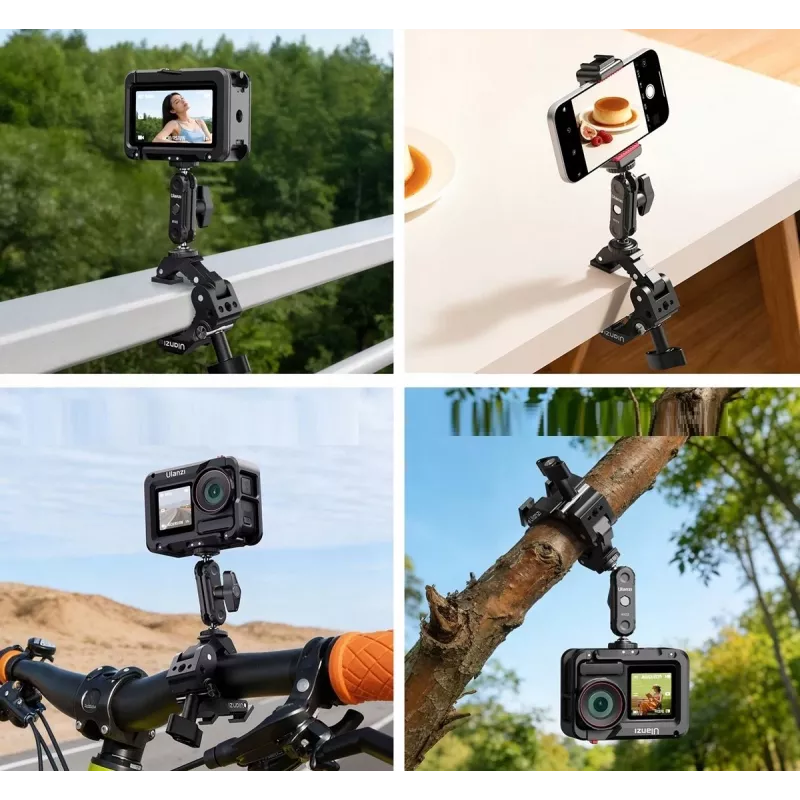ULANZI EA03 super svorka krabia svorka s 1/4 inch závitom a pätkou na príslušenstvo pre Magic Arm