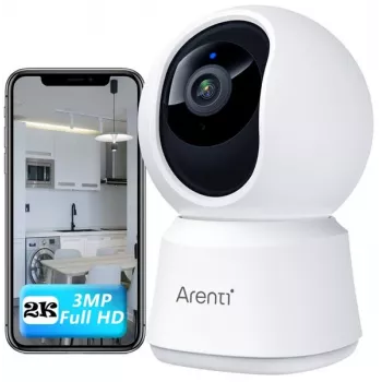 Arenti P2T interiérová Wi-Fi kamera 3MP/2K s funkciou otáčania/náklonu a režimom súkromia