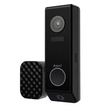Arenti P10 dverový zvonček 2K smart video dverový zvonček s bezdrôtovým gongom, IP65, PIR + AI rozpoznávanie, nabíjateľná batéria alebo káblové pripojenie, kompatibilný s Alexa/Google Assistant