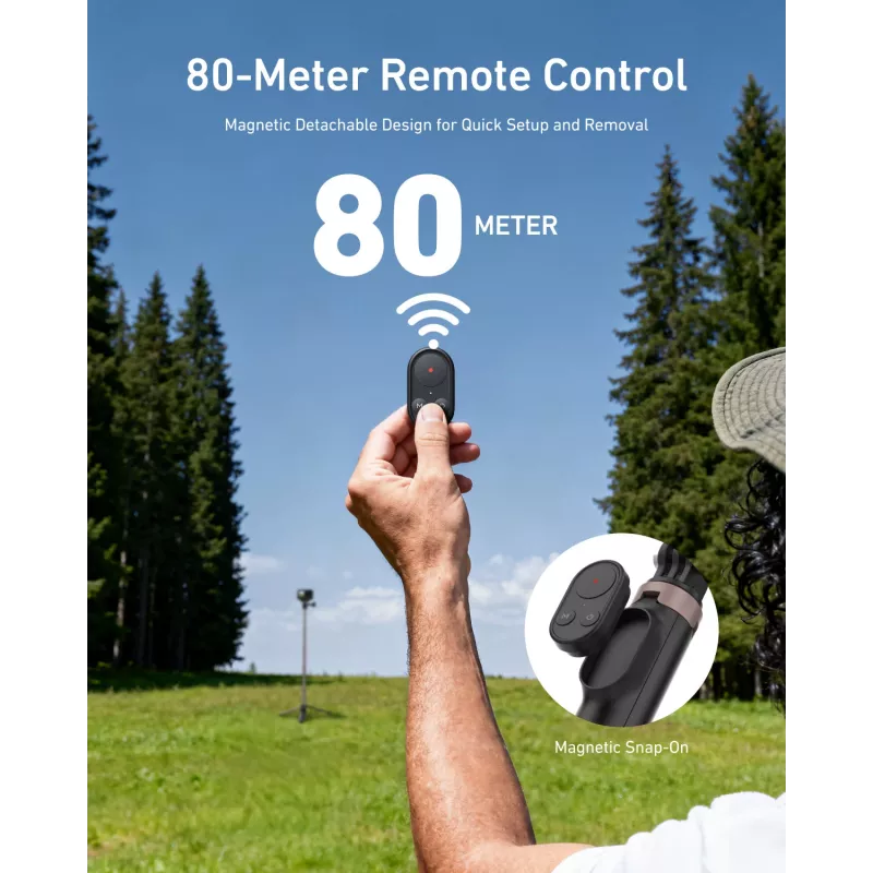 TELESIN selfie tyč statív s Bluetooth diaľkovým ovládaním 80m pre GoPro Hero 13 12 11 10 9 Max Max2