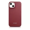 Icarer CE Premium kožené folio puzdro pre iPhone 14 Plus s magnetickou klopou MagSafe červená (WMI14220715-RD)
