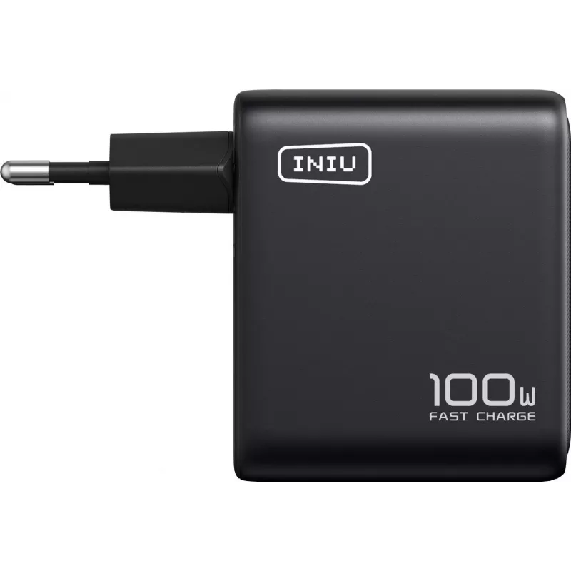 INIU Leopard Charger 100W GaN USB-C EU zástrčka čierna