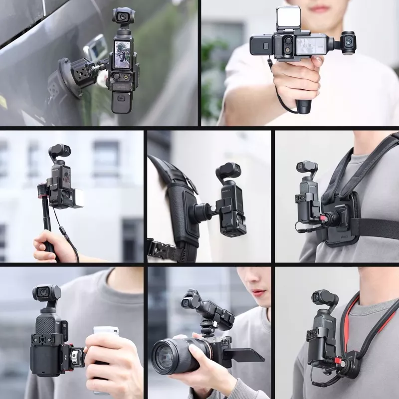 Ulanzi C014 rozširujúci rám pre DJI Osmo Pocket 3, hliníková zliatina & ABS, čierny