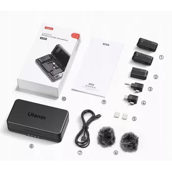 Ulanzi A100 bezdrôtový mikrofón USB-C / USB-A / 3,5mm jack