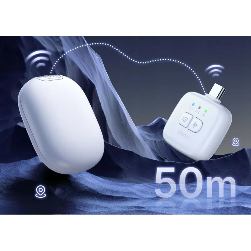 Ulanzi A30 Tiny bezdrôtová audio prenosová sada - USB-C, biela