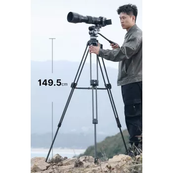 ULANZI T047 profesionálny video statívový systém nosnosť 25 kg výška 149,5 cm 75 mm miska