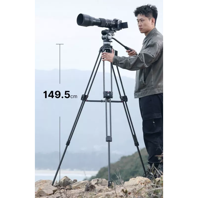 ULANZI T047 profesionálny video statívový systém nosnosť 25 kg výška 149,5 cm 75 mm miska