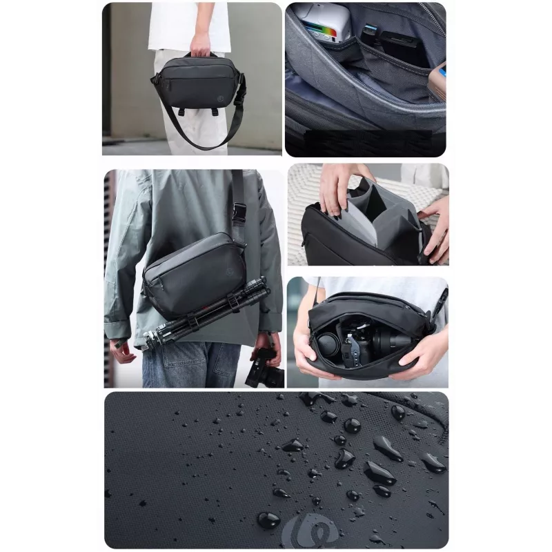 Ulanzi PB038 cestovná crossbody taška V2 - čierna, 7L, vodoodpudivá