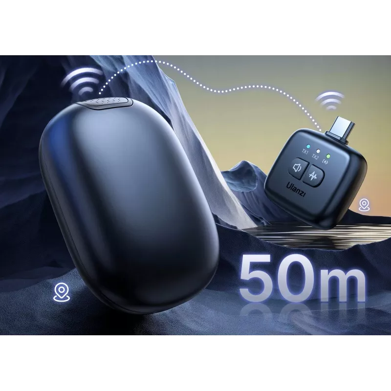 Ulanzi A30 Tiny bezdrôtová audio prenosová sada - USB-C, čierna