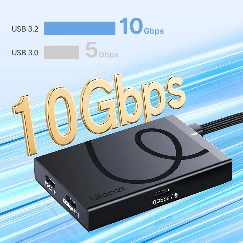 ULANZI H1 4-in-1 USB-C hub s HDMI 4K a 3x USB-C PD 3.0 10Gbps