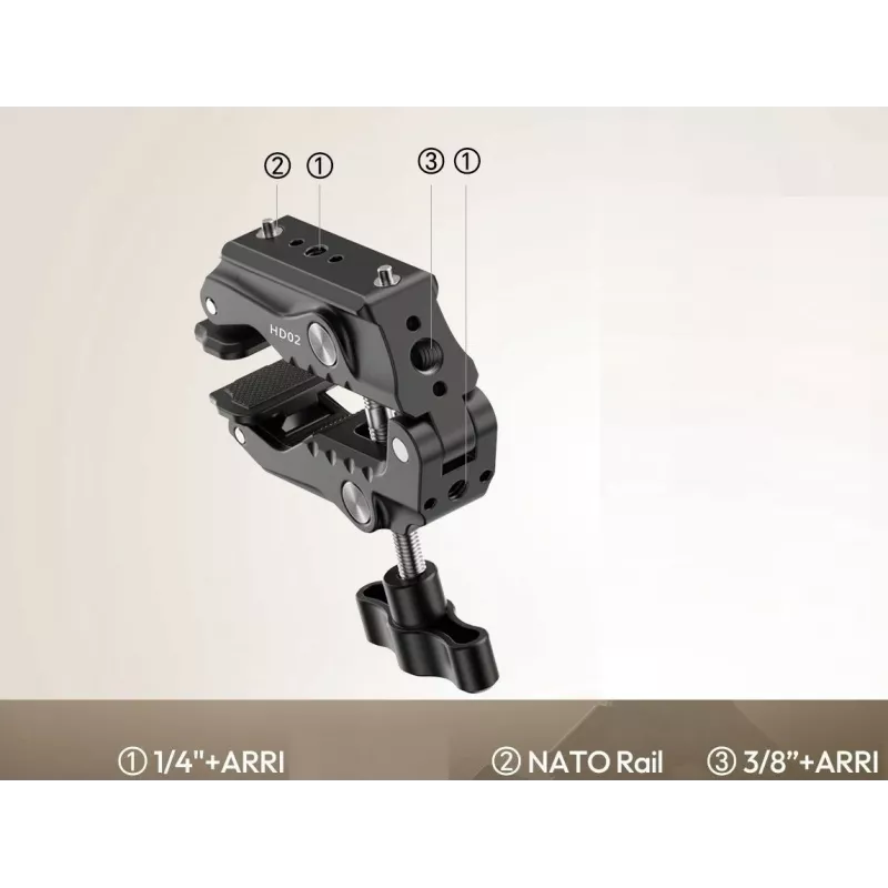 Ulanzi HD02 super svorka krabia svorka so závitom 1/4