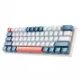 Machenike K500-B61 káblová mechanická herná klávesnica, 61 klávesov, Red Switch, bielo-modrá
