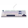 Machenike K500B-B87 káblová mechanická herná klávesnica, 87 klávesov TKL, Red Switch, RGB podsvietenie, biela