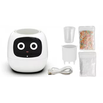 PlantsIO IVY White hydroponická smart záhrada s full-spectrum LED rastovými lampami, 4 rastlinné kapsuly, automatické zavlažovanie, ovládanie cez aplikáciu