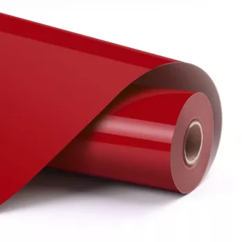 LOKLIK Basic Heat Transfer Vinyl - červená - 30,5 x 180 cm (12 palcov x 6 stôp)