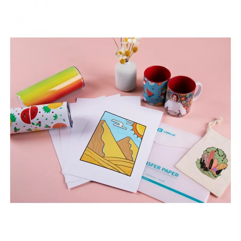 LOKLIK Europe Transfer Paper Sheets - Dark - balenie 8 ks
