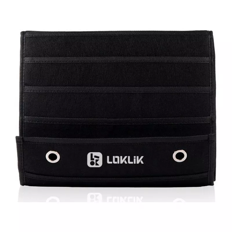 LOKLIK držiak na vinylové rolky - nástenné úložisko pre 24 rolí, čierny