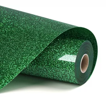 LOKLIK termotransferový vinyl Glitter, zelený, 30,5 x 90 cm