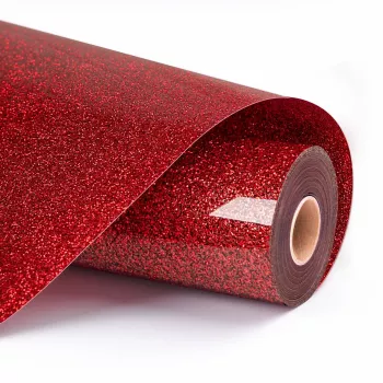 LOKLIK Glitter termotransferová vinylová fólia - Červená - 30,5 x 90 cm (SG-HTV-1573-US-L-B2B)