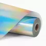 LOKLiK Permanentná samolepiaca holografická vinylová fólia - Iridescenčná strieborná - 30,5 x 90 cm