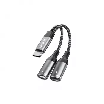 Dudao L13C+ 2-in-1 USB-C na USB-C adaptér s audiom a nabíjaním
