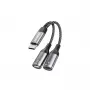 Dudao L13C+ 2-in-1 USB-C na USB-C adaptér s audiom a nabíjaním