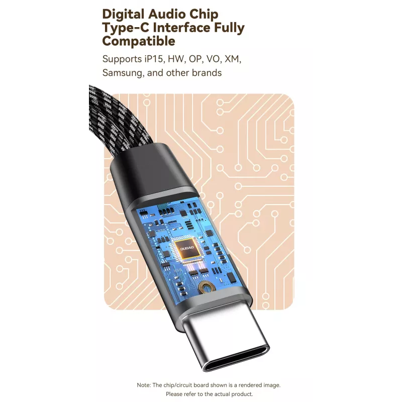 Dudao L13C+ 2-in-1 USB-C na USB-C adaptér s audiom a nabíjaním