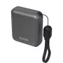 Dudao K22+ ultra kompaktná power banka 10000mAh 22.5W USB-C so šnúrkou/káblom - sivá