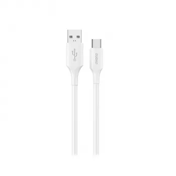 Dudao L2S USB-A na USB-C 30W 2m biely nabíjací a dátový kábel