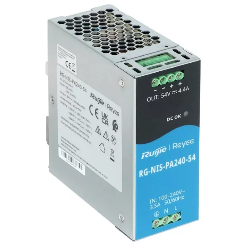 Reyee RG-NIS-PA240-54 priemyselný napájací zdroj pre switch 240W 54V