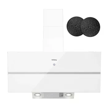 ISEASY TV1390D4-CC-I2 nástenný digestor 90cm 750m³/h nerez čierne sklo