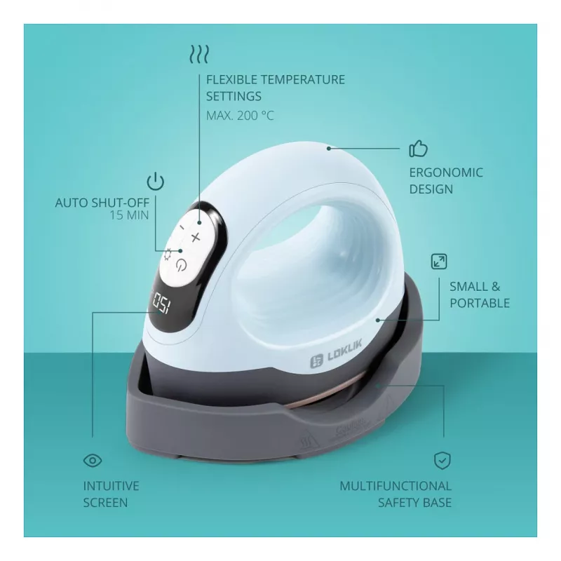 LOKLIK ImPress Mini 3 Mini Heat Press - pastelová modrá