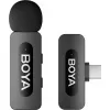BOYA BY-V10 V2.0 bezdrôtový mikrofón 2,4 GHz - čierny