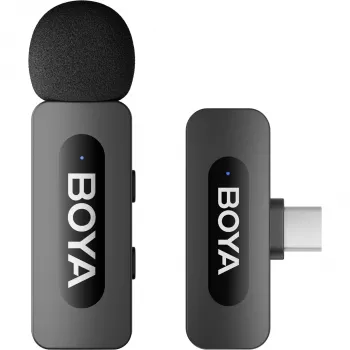 BOYA BY-V10 V2.0 bezdrôtový mikrofón 2,4 GHz - čierny