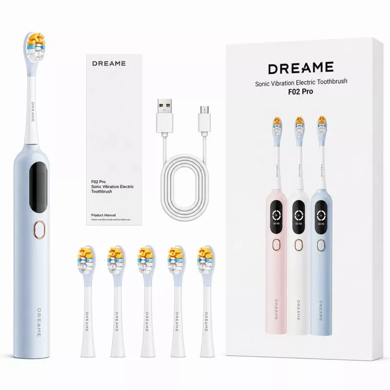 Dreame F02 Pro sonická zubná kefka, set, modrá
