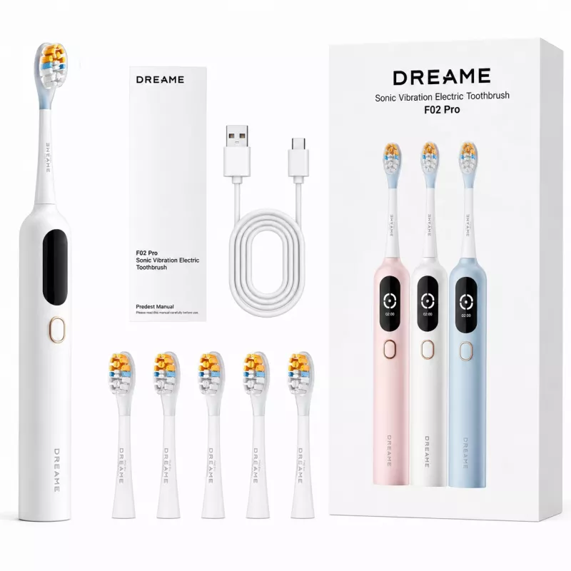 Dreame F02 Pro sonická zubná kefka, set, biela