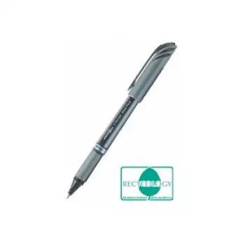 Pentel BL27-AX EnerGel vysúvacie gélové pero - ihlový hrot 0,35 mm - čierny atrament - strieborné kovové telo
