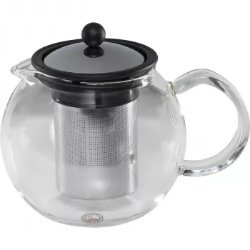 Bodum ASSAM čajová kanvica 1 liter nehrdzavejúca oceľ borosilikátové sklo