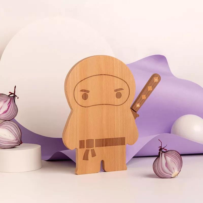 OTOTO Ninja Board krájacia doska a sada nožov - čierna