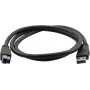 Kramer C-USB3/AB-3 Kábel USB 3.0, USB-A samec na USB-B samec, 0,9 m (3 ft), modrý