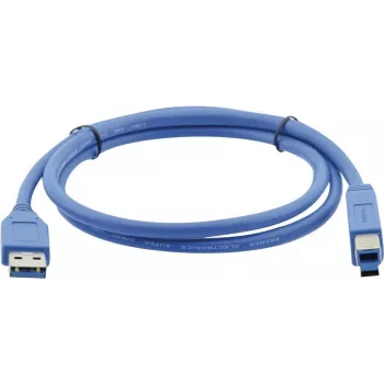 Kramer C-USB3/AB-3 USB-3.0 kábel, USB-A konektor samec na USB-B konektor samec, 0,9 m (3 ft), modrý