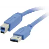 Kramer C-USB3/AB-3 Kábel USB 3.0, USB-A samec na USB-B samec, 0,9 m (3 ft), modrý