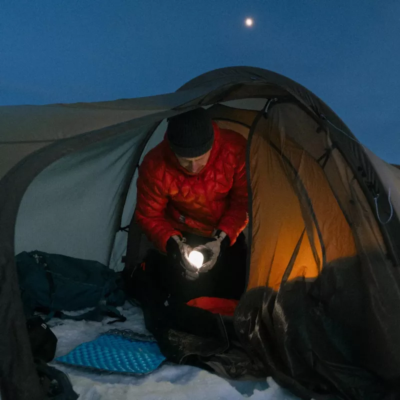 Silva Glow Recharge kempingová lampa - modrá (350 lm)