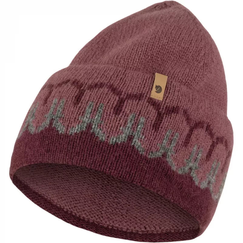 Fjällräven Övik Path Knit čiapka Dark Garnet / Mesa Purple