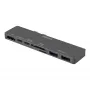 DELTACO USBC-1290 Thunderbolt 3 dokovacia stanica - strieborná - 40 Gbit/s - 4K Ultra HD
